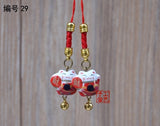 1pc 1pc Omamori Fortune Kiten Cat Good-luck Wealth Cute Phone Accessory Bag Pendant Charm Nice Gift Y16(price is for 1pcs)