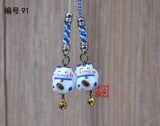 1pc 1pc Omamori Fortune Kiten Cat Good-luck Wealth Cute Phone Accessory Bag Pendant Charm Nice Gift Y16(price is for 1pcs)