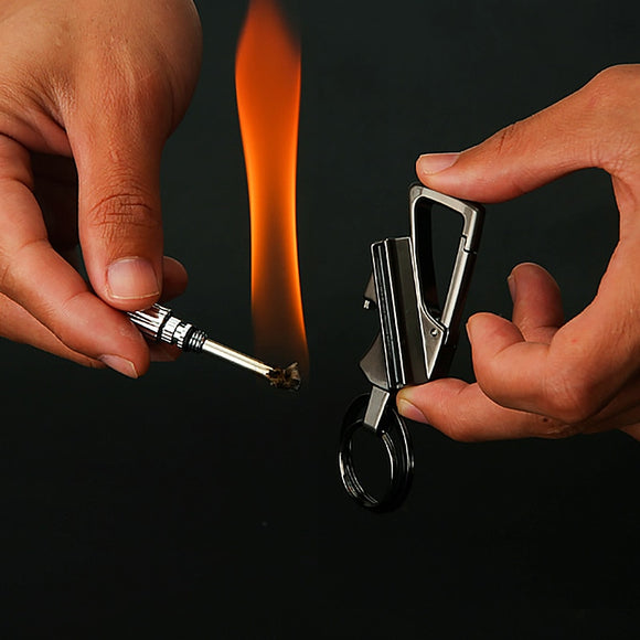 Men Car Key Chain Ignition Kerosene Match Keychain Ring Multifunction Tool Cigarette lighter Jewelry Best Gift For Men Boyfriend
