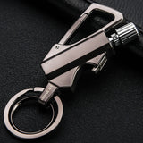 Men Car Key Chain Ignition Kerosene Match Keychain Ring Multifunction Tool Cigarette lighter Jewelry Best Gift For Men Boyfriend