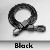 41cm Long Metal Wallet Belt Chain Rock Punk Trousers Hipster Pant Jean Keychain Black Ring Clip Keyring Men's Hip Hop Jewelry