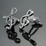 Men French Musical equipment design design cufflinks button gold silver violin musical note horn piano drum cufflinks wholesale