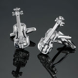 Men French Musical equipment design design cufflinks button gold silver violin musical note horn piano drum cufflinks wholesale