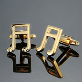 Men French Musical equipment design design cufflinks button gold silver violin musical note horn piano drum cufflinks wholesale