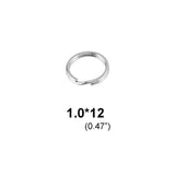 Stainless steel base keychain diameter 10mm/12mm/15mm/18mm stainless split ring 20mm wholesale 10pcs