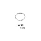 Stainless steel base keychain diameter 10mm/12mm/15mm/18mm stainless split ring 20mm wholesale 10pcs
