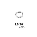 Stainless steel base keychain diameter 10mm/12mm/15mm/18mm stainless split ring 20mm wholesale 10pcs