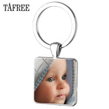 TAFREE Personality Custom Family Photo Keychain Handmade Baby Child Dad Mom Brother Sister Portrait Private Made NA01