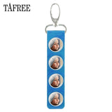 TAFREE Personality Custom Family Photo Keychain Handmade Baby Child Dad Mom Brother Sister Portrait Private Made NA01
