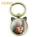 TAFREE Personality Custom Family Photo Keychain Handmade Baby Child Dad Mom Brother Sister Portrait Private Made NA01