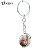 TAFREE Personality Custom Family Photo Keychain Handmade Baby Child Dad Mom Brother Sister Portrait Private Made NA01