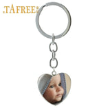 TAFREE Personality Custom Family Photo Keychain Handmade Baby Child Dad Mom Brother Sister Portrait Private Made NA01