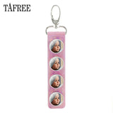 TAFREE Personality Custom Family Photo Keychain Handmade Baby Child Dad Mom Brother Sister Portrait Private Made NA01