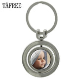 TAFREE Personality Custom Family Photo Keychain Handmade Baby Child Dad Mom Brother Sister Portrait Private Made NA01