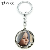 TAFREE Personality Custom Family Photo Keychain Handmade Baby Child Dad Mom Brother Sister Portrait Private Made NA01