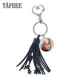 TAFREE Personality Custom Family Photo Keychain Handmade Baby Child Dad Mom Brother Sister Portrait Private Made NA01