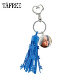 TAFREE Personality Custom Family Photo Keychain Handmade Baby Child Dad Mom Brother Sister Portrait Private Made NA01
