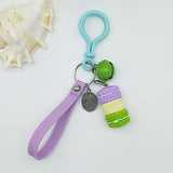 Women Cake Key chain fashion nice cute French pastries Keychain bag charm car Key Ring wedding Party gift Jewelry 17278
