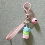 Women Cake Key chain fashion nice cute French pastries Keychain bag charm car Key Ring wedding Party gift Jewelry 17278