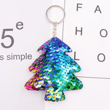 1PCS Dolphin Star Unicorn animal Keychain Glitter Pompom Sequins Key Chain Gifts for Women  Car Bag Accessories Key Ring Jewelry