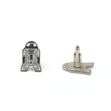 Star Wars Cufflinks Galactic Empire Imperial Stormtrooper Enamel Mask Shirt Brand Cuff Buttons Silver Plated Cuff Links Jewelry