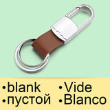 Custom Lettering Keyring Keychain Leather Men's Key Chains Holder For Car Engrave Name Customized Logo Personalized Gift K373