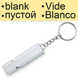 Customized Whistle Keychain Double Pipe High Decibel Outdoor Emergency Survival Engraved Logo Name Anti-lost EDC Keyrings K383