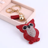 ZOSH Heart Keychain Leather Tassel Gold Key Holder Metal Crystal Key Chain Keyring Charm Bag Auto Pendant Gift Wholesale Price