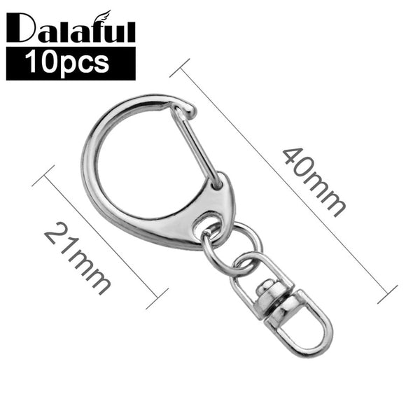 10pcs/lot Keyrings Silver Color Durable Keychain Split Ring High Quality Key Chains DIY Making Accessories P008