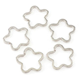 Cheaper Mix 10Pcs/Pack Round /Heart /Flower Keychains Metal key chain ring Split Rings Unisex Keyring  Keyfob Accessories DIY