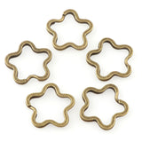 Cheaper Mix 10Pcs/Pack Round /Heart /Flower Keychains Metal key chain ring Split Rings Unisex Keyring  Keyfob Accessories DIY