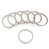 Cheaper Mix 10Pcs/Pack Round /Heart /Flower Keychains Metal key chain ring Split Rings Unisex Keyring  Keyfob Accessories DIY