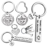 Fashion Keyring Drive Safe Name Stainless Steel Keychain Couples Key Rings Women Men Friend Family Key Chain Pendant Jewelry