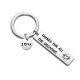 Fashion Keyring Drive Safe Name Stainless Steel Keychain Couples Key Rings Women Men Friend Family Key Chain Pendant Jewelry