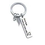 Fashion Keyring Drive Safe Name Stainless Steel Keychain Couples Key Rings Women Men Friend Family Key Chain Pendant Jewelry