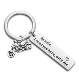 Fashion Keyring Drive Safe Name Stainless Steel Keychain Couples Key Rings Women Men Friend Family Key Chain Pendant Jewelry