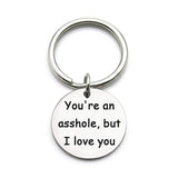 Fashion Keyring Drive Safe Name Stainless Steel Keychain Couples Key Rings Women Men Friend Family Key Chain Pendant Jewelry