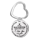 Fashion Keyring Drive Safe Name Stainless Steel Keychain Couples Key Rings Women Men Friend Family Key Chain Pendant Jewelry