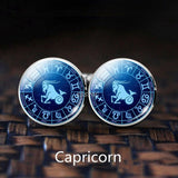 12 Constellation Wedding Cufflinks for Men Silver Alloy Suit Cuff Links Buttons Best Man Cufflinks Set Men Zodiac Jewelry