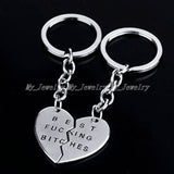 2 Pieces keyrings Puzzle Friendship Jigsaw Charm Pendant Keychains Best Friend Key Rings Gifts BFF Jewelry Women Accessories Hot