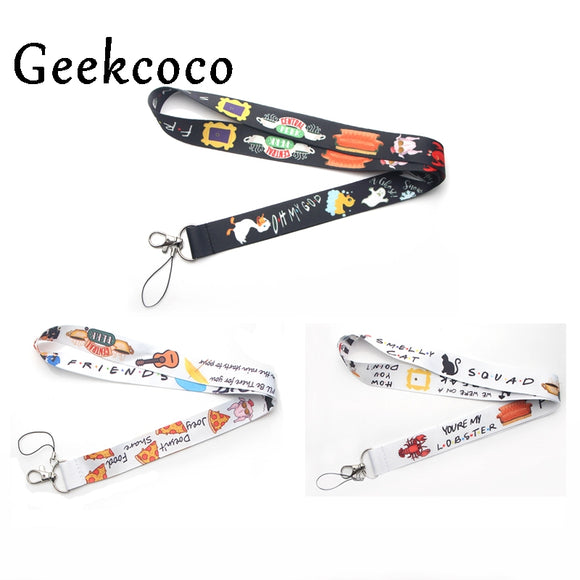 Friends TV show diy keychains Accessory Safety Breakaway Mobile Phone USB ID Badge Holder Keys Strap Tag Neck lanyard J0236