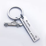 Stainless Steel Custom Keyrings Gift Drive Safe I Need You Here With Me Keychains Couples Boyfriend Personalized Bag Key Chains