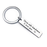 Stainless Steel Custom Keyrings Gift Drive Safe I Need You Here With Me Keychains Couples Boyfriend Personalized Bag Key Chains