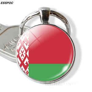Russia Flag Keychain Eastern European Country Flag Key Chain Ukraine Belarus Estonia Latvia Lithuania Moldova Flag Jewelry Gifts