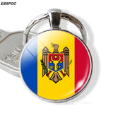 Russia Flag Keychain Eastern European Country Flag Key Chain Ukraine Belarus Estonia Latvia Lithuania Moldova Flag Jewelry Gifts