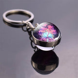 Tree of Life Art Picture Glass Ball Keychain Stainless Steel Metal Key Chain Holder Keyring Tree of Life Pendant Jewelry Christ