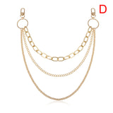 Punk Hip Hop Trendy Single Or Three Layer Belt Key Chain Waist Pants Chain Men Woman Jeans Long Metal Clothing Accessories