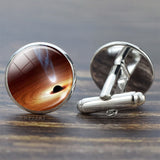 Full Moon Solar System Planet for Men Cufflinks Set Galaxy Nebula Earth Sun Jupiter Jewelry Suit Shirt Silver Cuff Links Gift