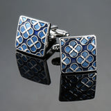 XKZM New men's shirts Cufflinks luxury jewelry brand of high-grade mahogany carbon fiber retro pattern Cufflinks free shipping