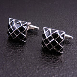 XKZM New men's shirts Cufflinks luxury jewelry brand of high-grade mahogany carbon fiber retro pattern Cufflinks free shipping